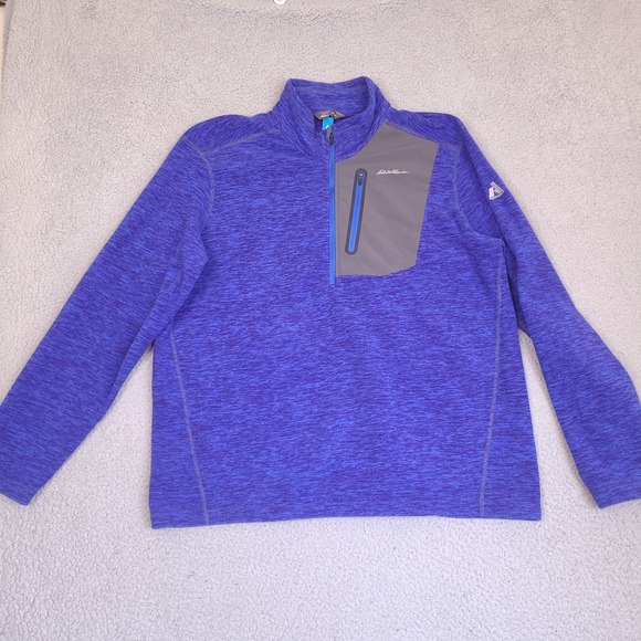 Eddie Bauer Other - Eddie Bauer Sweater Jacket Mens XL Blue First Ascent Fleece‎ 1/4 Zip Pullover